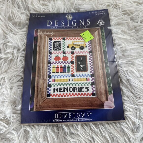 4 VTG‎ Cross Stitch HOMETOWN It's Not Junk,Joy&Peace,School,Prayer - Picture 4 of 9